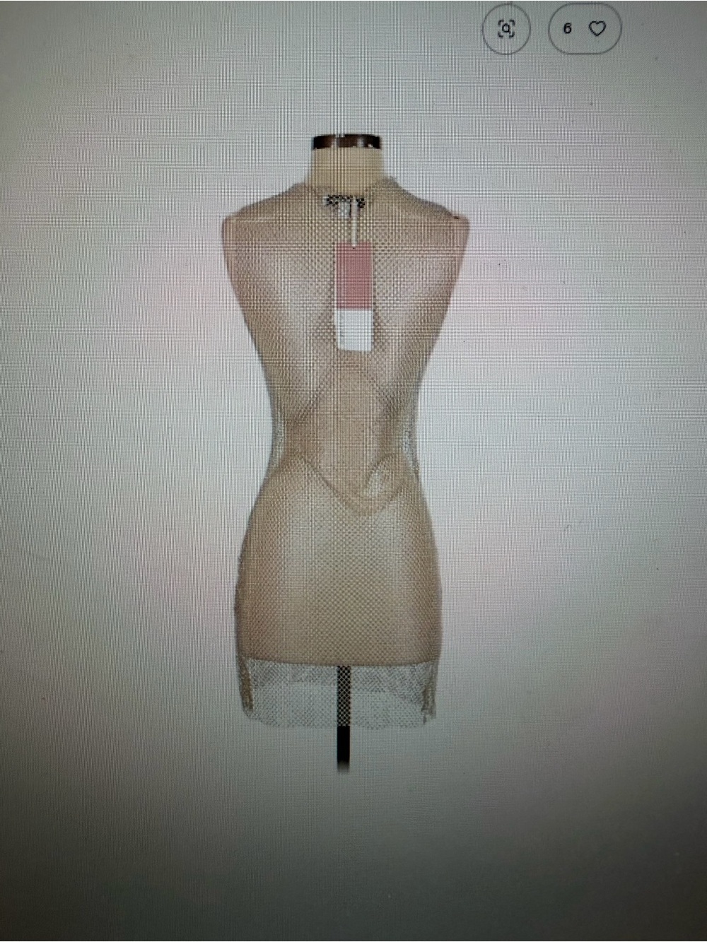 DA VEAMOR Sleeveless Fishnet Tunic Top in Neutral SILVER,one size, NWT - Picture 4 of 6